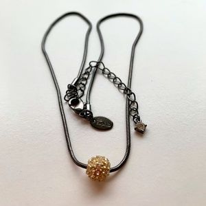 Lia Sophia Glitter Ball Gold Tone Necklace